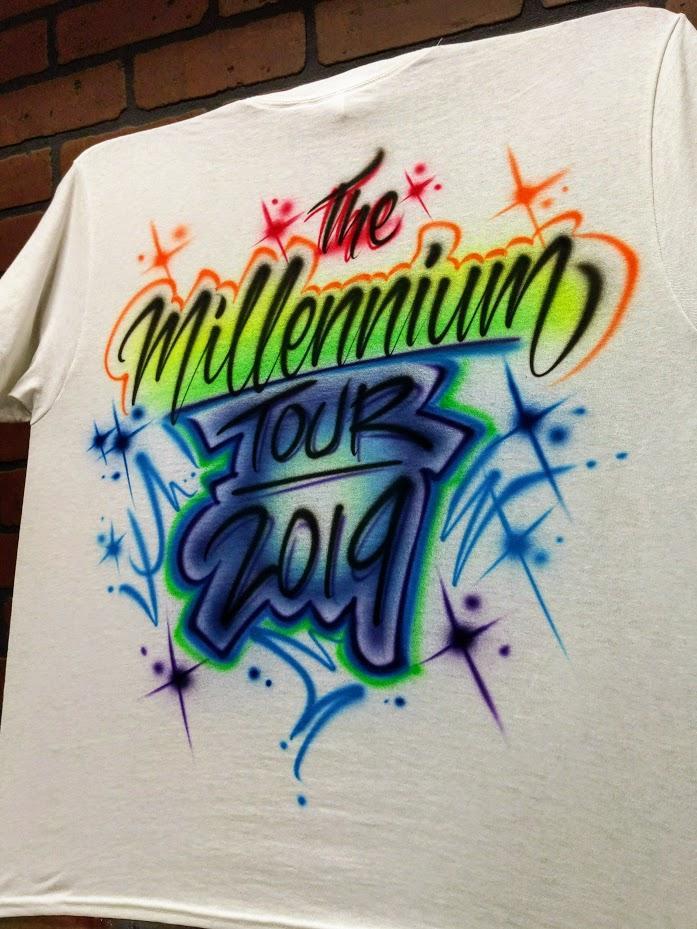 script lettering personalized custom airbrush apparel design