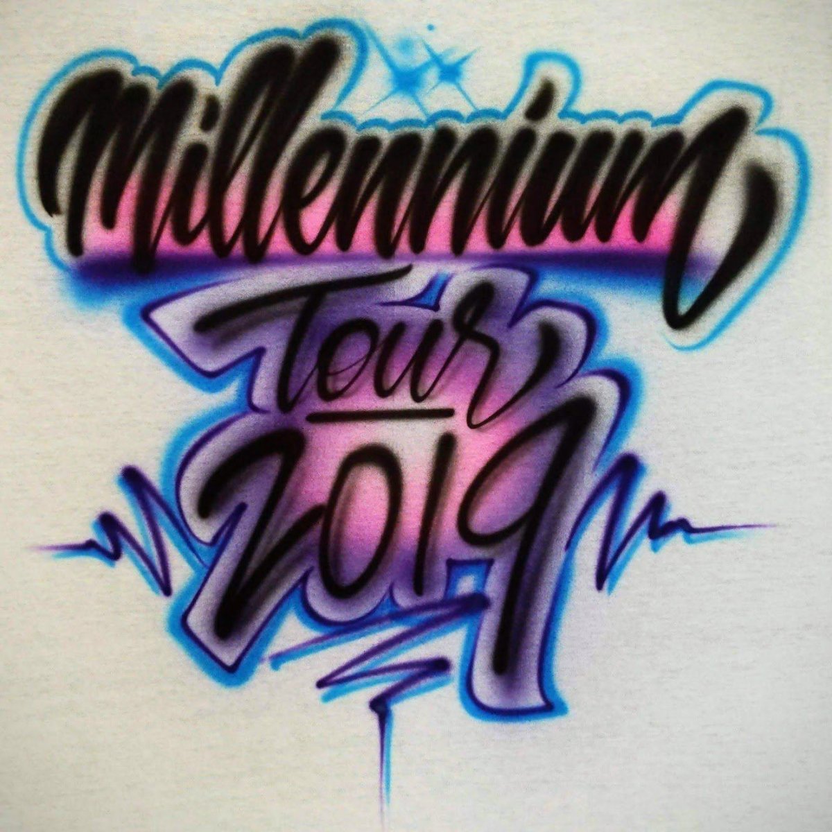 Script Lettering Customizable Airbrush T shirt Design from Airbrush Customs x Dale The Airbrush Guy