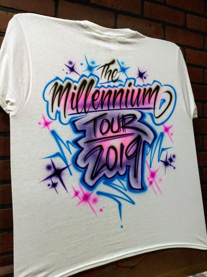 script lettering personalized custom airbrush apparel design