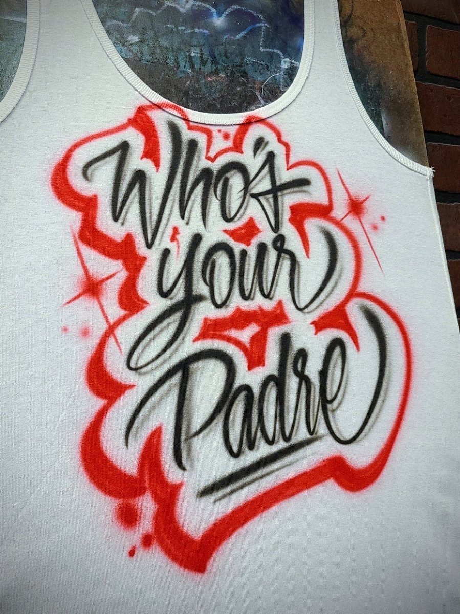 script lettering personalized custom airbrush apparel design