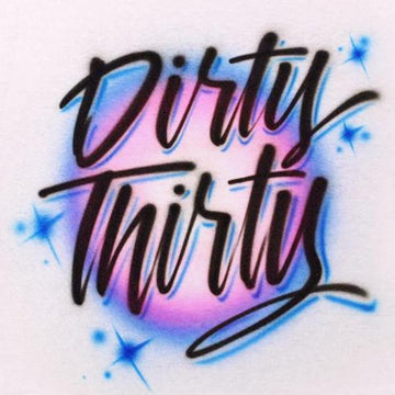Script Lettering Design Customizable Airbrush T shirt Design from Airbrush Customs x Dale The Airbrush Guy