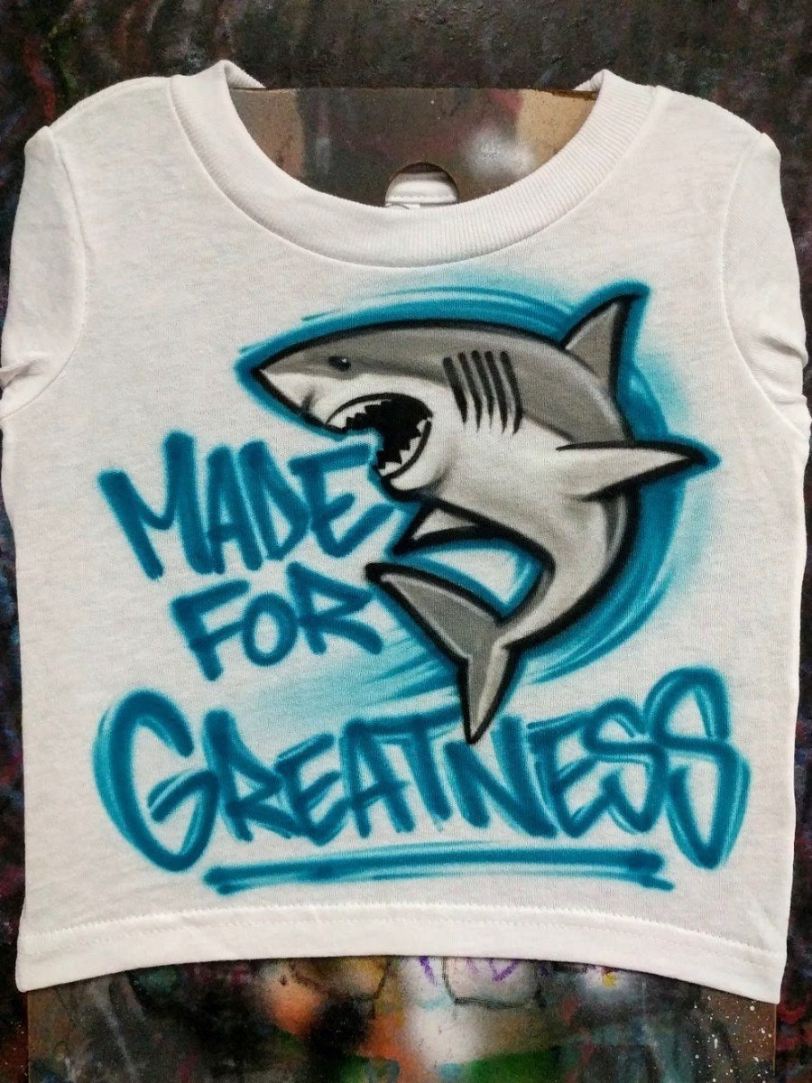 shark design personalized custom airbrush apparel design