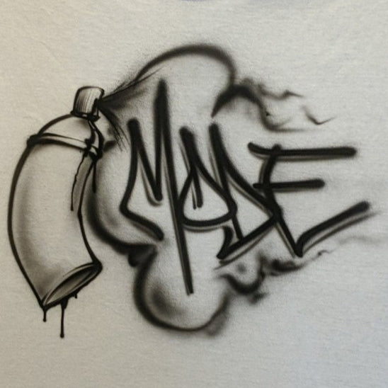 spray can name personalized custom airbrush apparel design