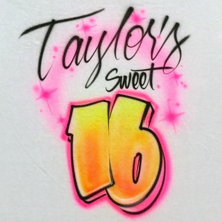 Sweet 16 Crown Customizable Airbrush T shirt Design from Airbrush Customs x Dale The Airbrush Guy