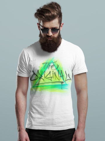 geometric triangle design custom personalized airbrush apparel design
