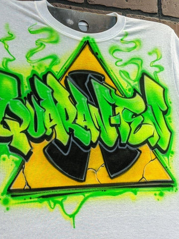 radioactive graffiti design personalized custom airbrush apparel design