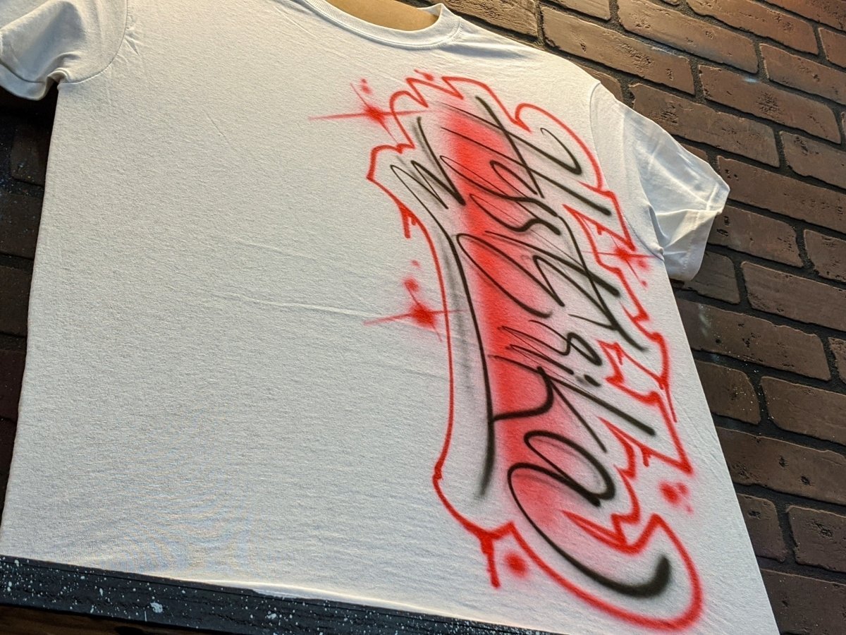 Vertical Script Design Customizable Airbrush T shirt Design from Airbrush Customs x Dale The Airbrush Guy