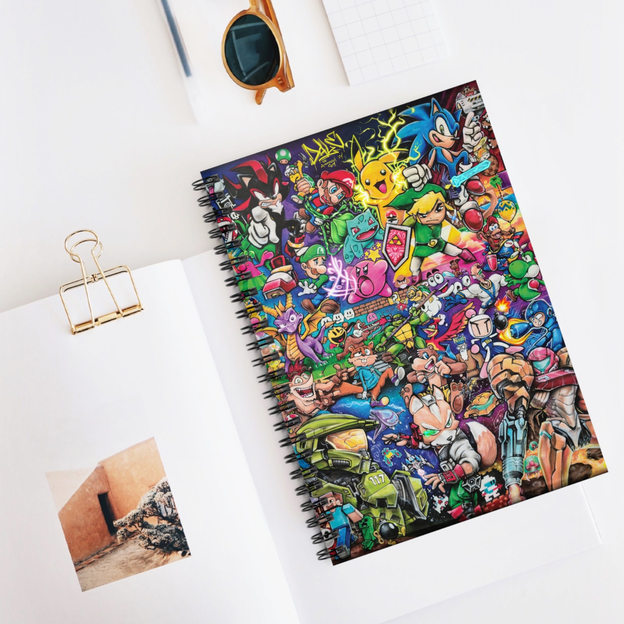 Retro Gaming Legends Spiral Notebook by Dale.Ink – Airbrush Customs