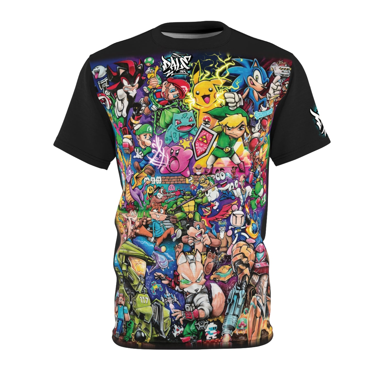 Retro Gaming Legends All-Over Print T-Shirt