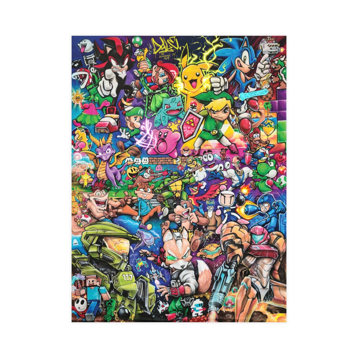 Retro Gaming Legends Matte Poster