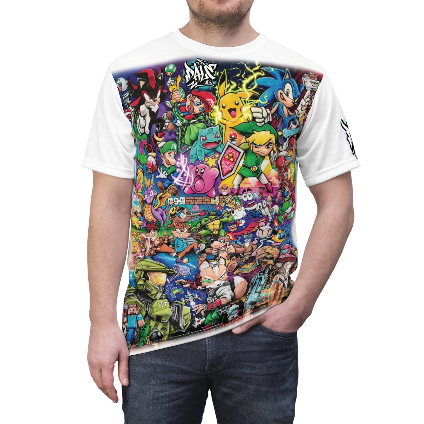 Retro Gaming Legends All-Over Print T-Shirt