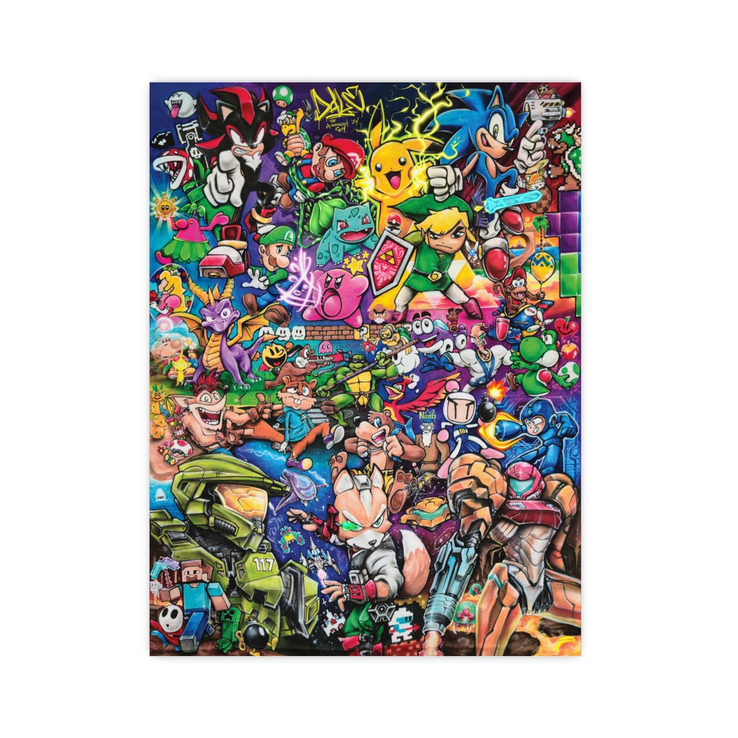 Retro Gaming Legends Matte Poster