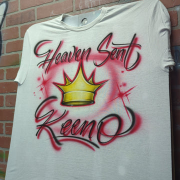 king crown design custom personalized airbrush apparel design