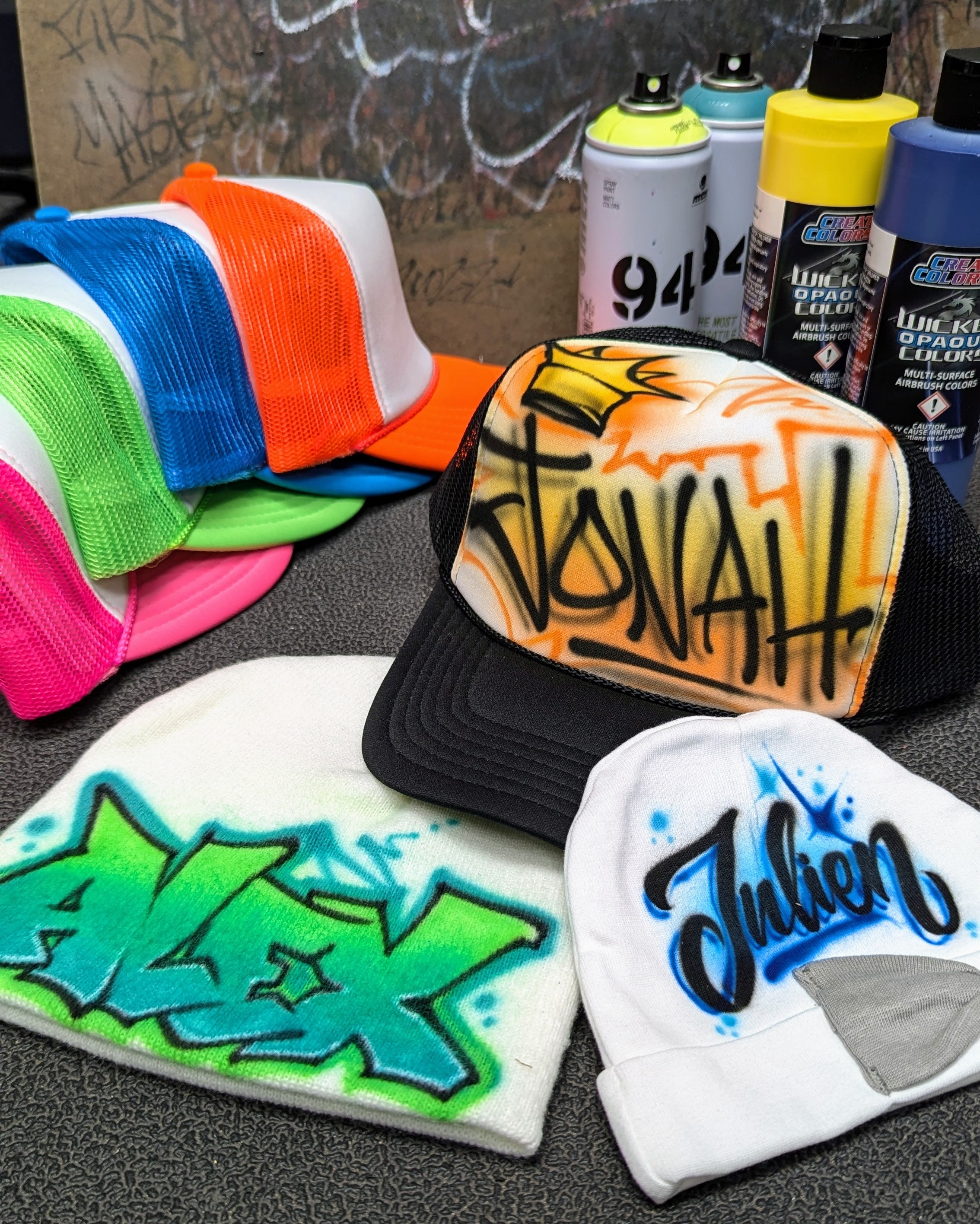 Create your own Custom Airbrushed Hats Caps and Beanies Airbrush Customs