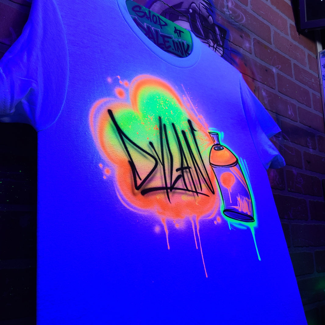 Graffiti Airbrush Print Men's Shorts