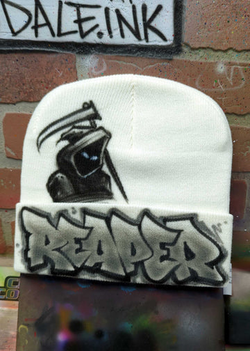 grim reaper hat custom personalized airbrush apparel design