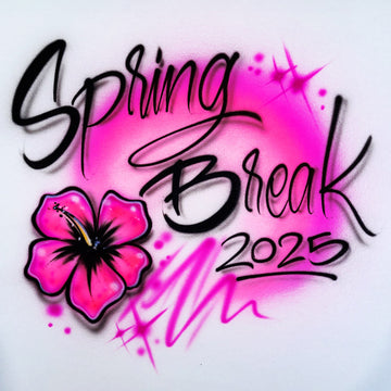 spring break hibiscus flower personalized custom airbrush apparel design