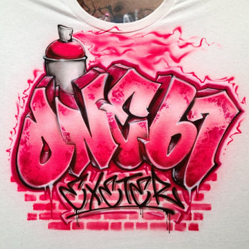 3D Graffiti Spray can Customizable Airbrush T shirt Design from Airbrush Customs x Dale The Airbrush Guy