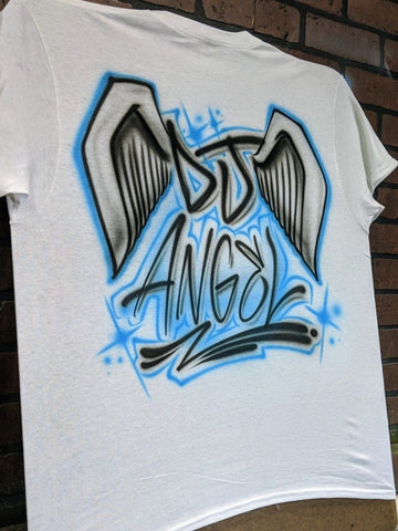 Angel Wings Design Customizable Airbrush T shirt Design from Airbrush Customs x Dale The Airbrush Guy