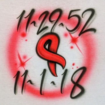 Awareness Ribbon Customizable Airbrush T shirt Design from Airbrush Customs x Dale The Airbrush Guy