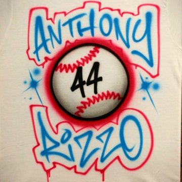 Baseball Design Customizable Airbrush T shirt Design from Airbrush Customs x Dale The Airbrush Guy