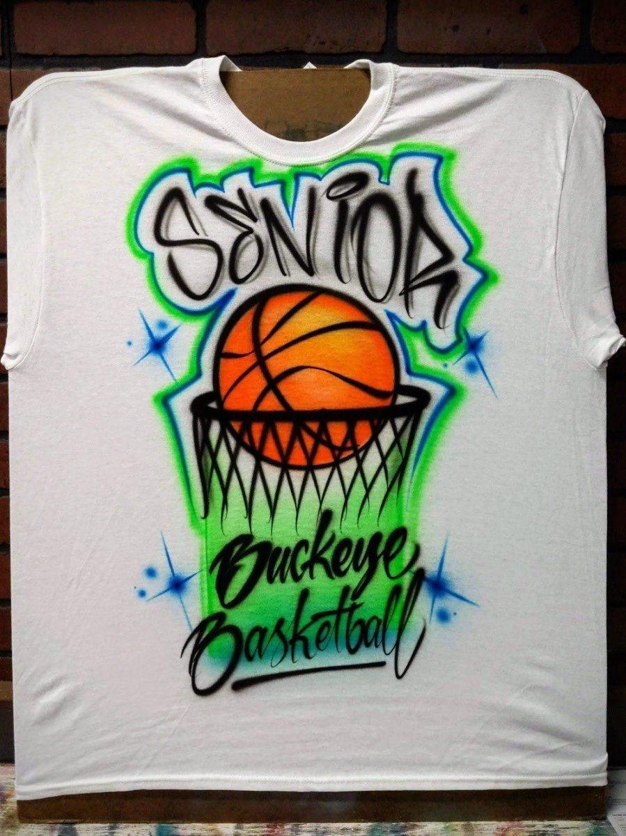 Basketball Design Customizable Airbrush T shirt Design from Airbrush Customs x Dale The Airbrush Guy