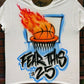 Basketball Flame Design Customizable Airbrush T shirt Design from Airbrush Customs x Dale The Airbrush Guy