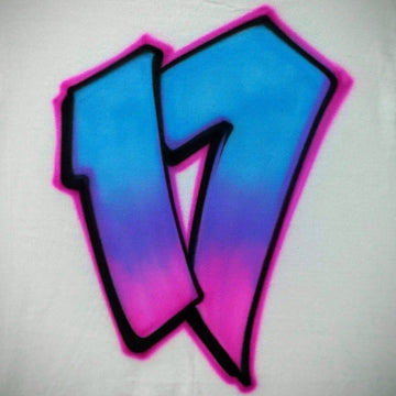 Big Number Design Customizable Airbrush T shirt Design from Airbrush Customs x Dale The Airbrush Guy