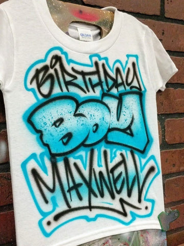 birthday boy design custom personalized airbrush apparel design
