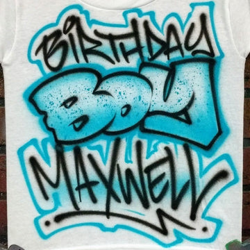 Birthday Boy Design Customizable Airbrush T shirt Design from Airbrush Customs x Dale The Airbrush Guy