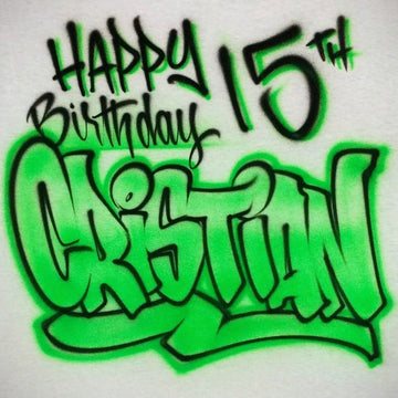 Birthday Design Customizable Airbrush T shirt Design from Airbrush Customs x Dale The Airbrush Guy