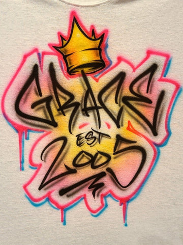Birthday EST. Design Customizable Airbrush T shirt Design from Airbrush Customs x Dale The Airbrush Guy