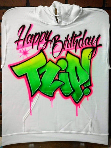 birthday graffiti custom personalized airbrush apparel design