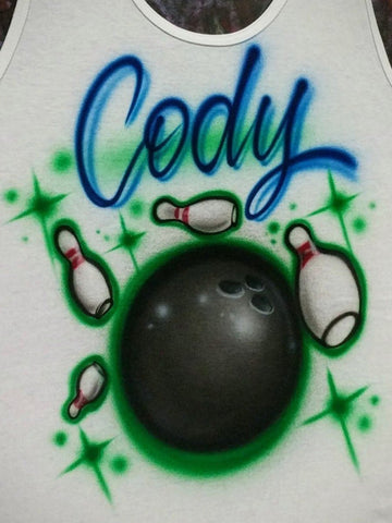 bowling design custom personalized airbrush apparel design