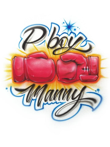 boxing gloves custom personalized airbrush apparel design