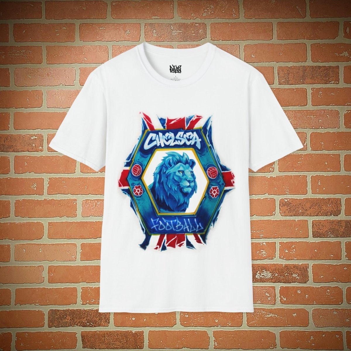 Chelsea FC Graffiti Style Shirt Customizable Airbrush T shirt Design from Airbrush Customs x Dale The Airbrush Guy