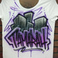 City Skyline Graffiti Customizable Airbrush T shirt Design from Airbrush Customs x Dale The Airbrush Guy