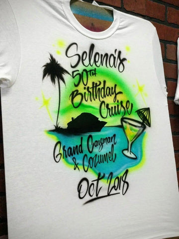 cruise ship design custom personalized airbrush apparel design