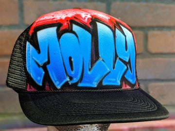 Custom Trucker | Graffiti Name Customizable Airbrush T shirt Design from Airbrush Customs x Dale The Airbrush Guy