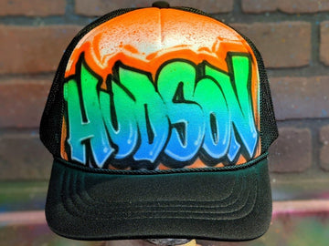 graffiti name hat custom personalized airbrush apparel design