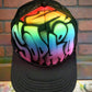 Custom Trucker | Rainbow Graffiti Customizable Airbrush T shirt Design from Airbrush Customs x Dale The Airbrush Guy