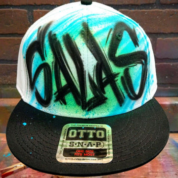 scratch name hat personalized custom airbrush apparel design