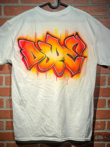 Dot Matrix Graffiti Customizable Airbrush T shirt Design from Airbrush Customs x Dale The Airbrush Guy