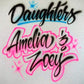 Family Script Design Customizable Airbrush T shirt Design from Airbrush Customs x Dale The Airbrush Guy