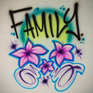 Floral Design Customizable Airbrush T shirt Design from Airbrush Customs x Dale The Airbrush Guy