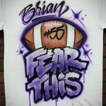 Football Design Customizable Airbrush T shirt Design from Airbrush Customs x Dale The Airbrush Guy