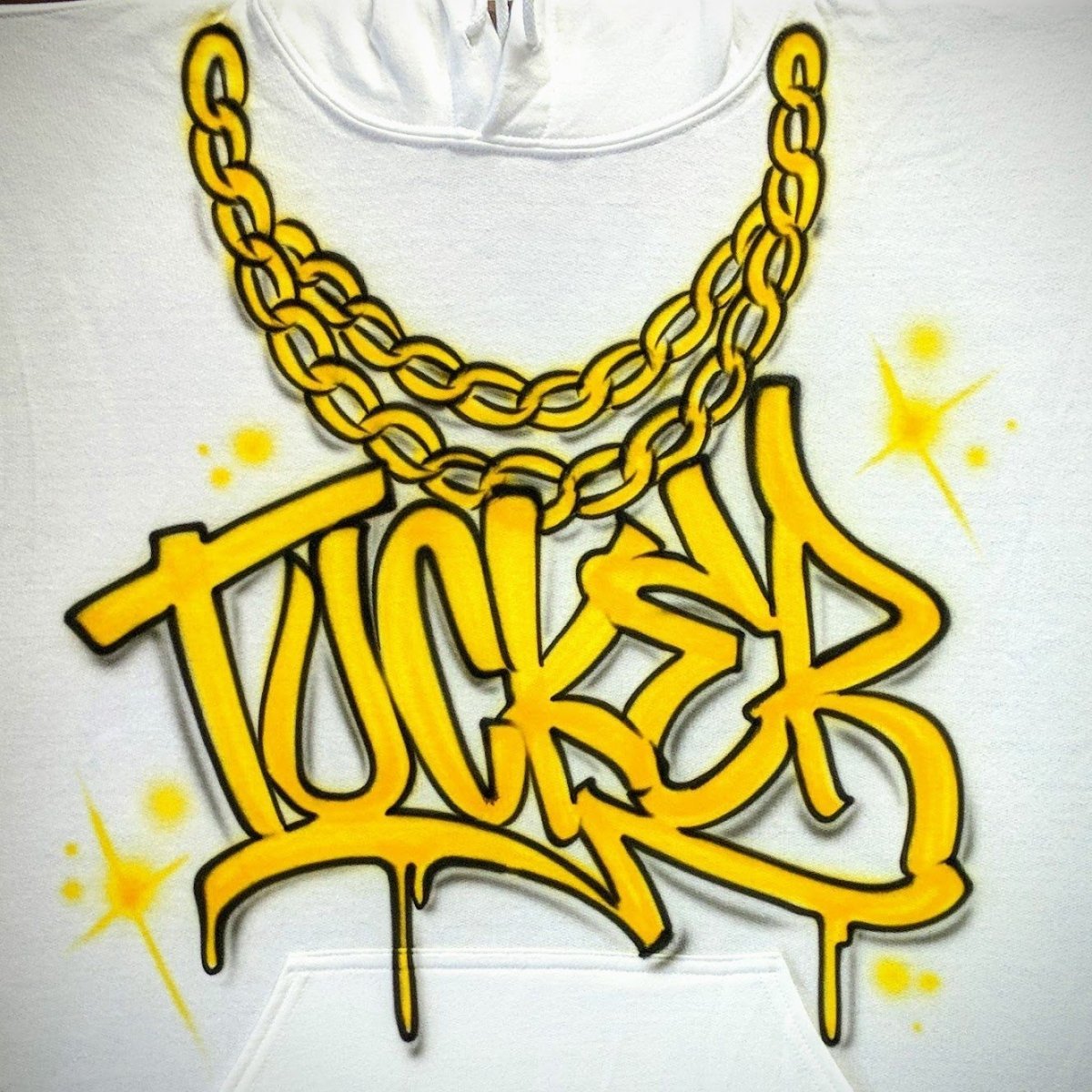 Gold Chain Design Customizable Airbrush T shirt Design from Airbrush Customs x Dale The Airbrush Guy