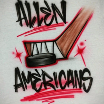 Hockey Design Customizable Airbrush T shirt Design from Airbrush Customs x Dale The Airbrush Guy