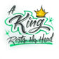 King Rests his Head Customizable Airbrush T shirt Design from Airbrush Customs x Dale The Airbrush Guy