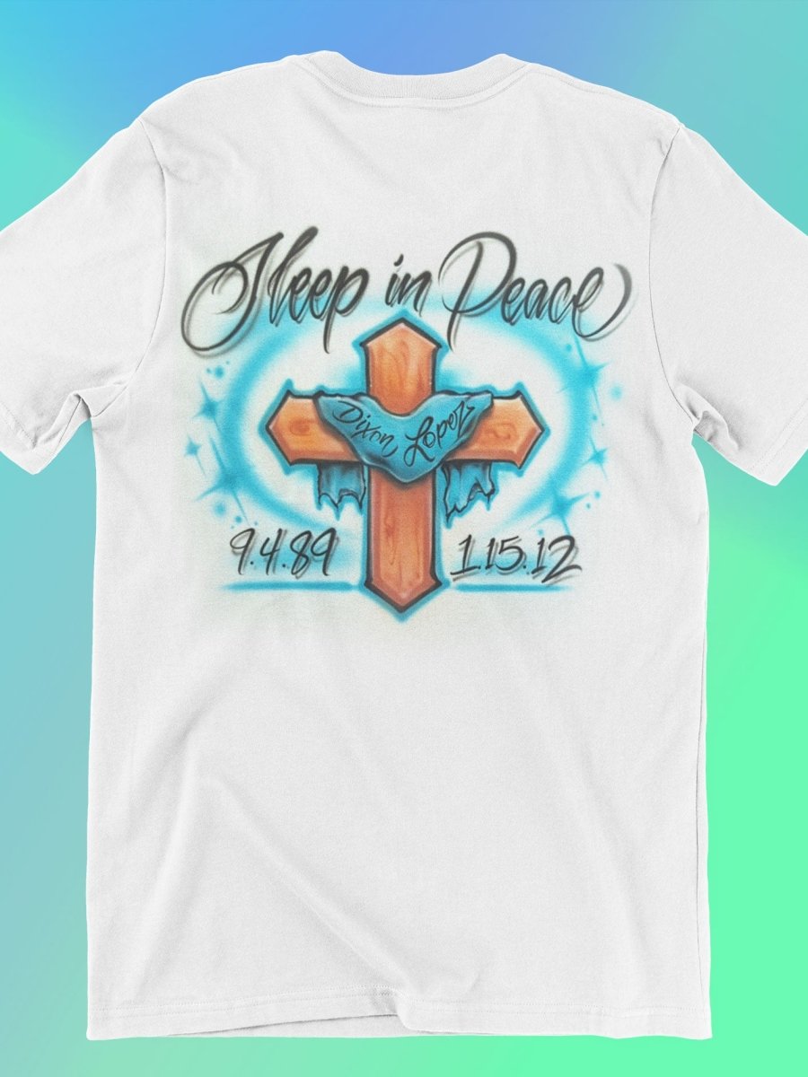 Memorial Cross Design Customizable Airbrush T shirt Design from Airbrush Customs x Dale The Airbrush Guy